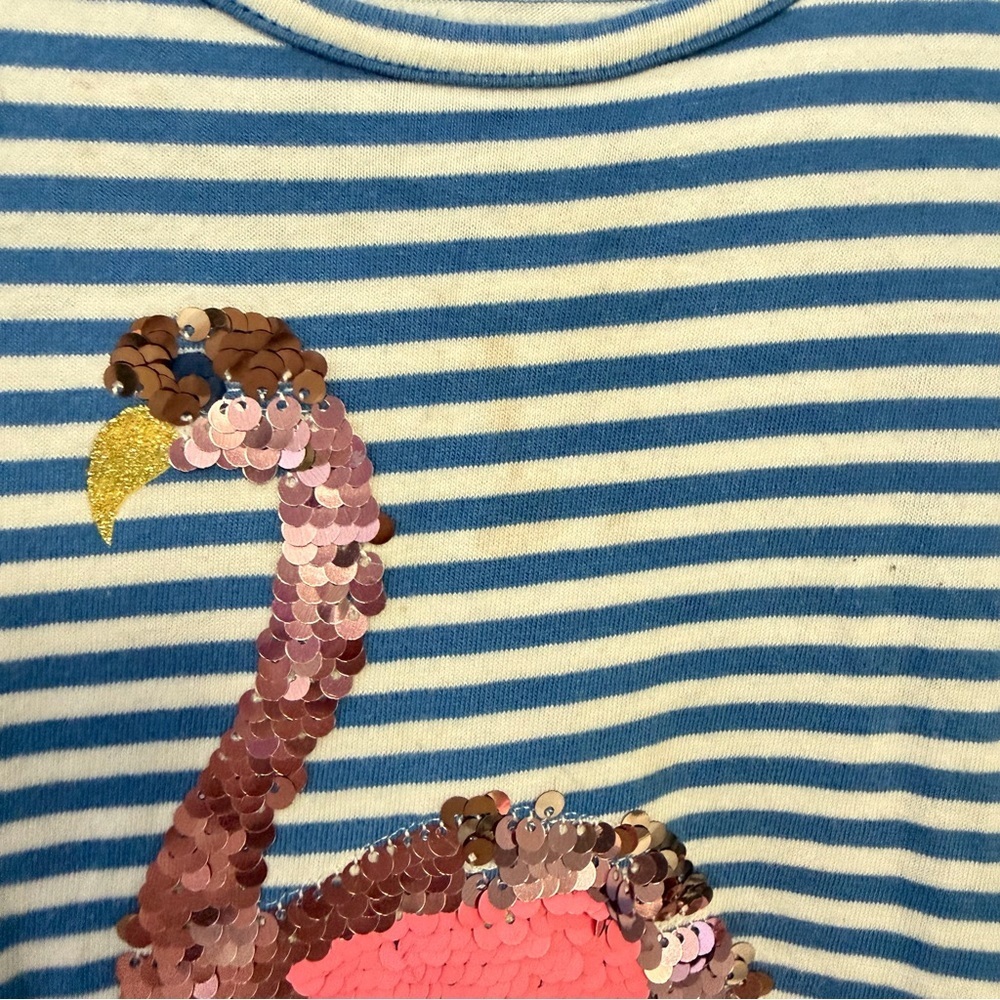 Mini Boden Girls’ Flamingo Sequin Dress – Size 11–12Y - Picture 4 of 4